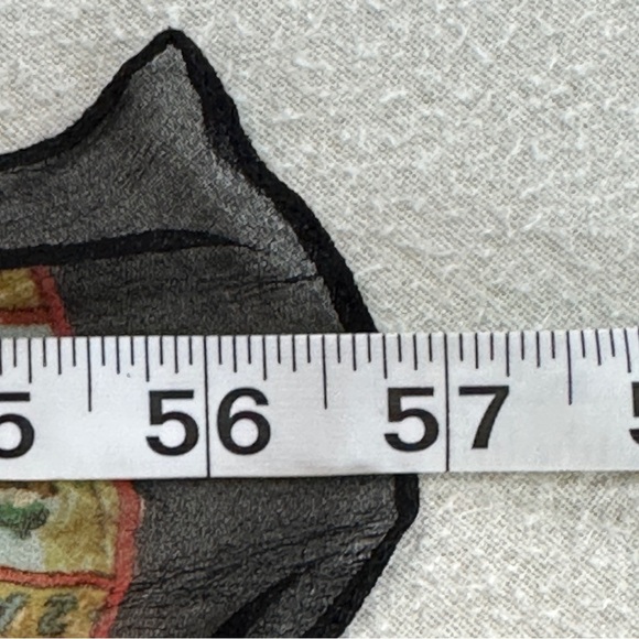 Vintage ATG All That Glitters Elegant Red/Black Santa Claus Women's Scarf 57”L - Picture 9 of 14